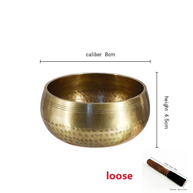 Miniatura: Nepal handmade Tibet Buddha sound bowl Yoga Meditation Chanting Bowl Brass Chim