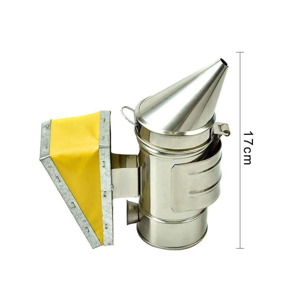 1PC Beekeeping Stainless Steel Manual Bee Smoker Transmitter Bee Hive Box