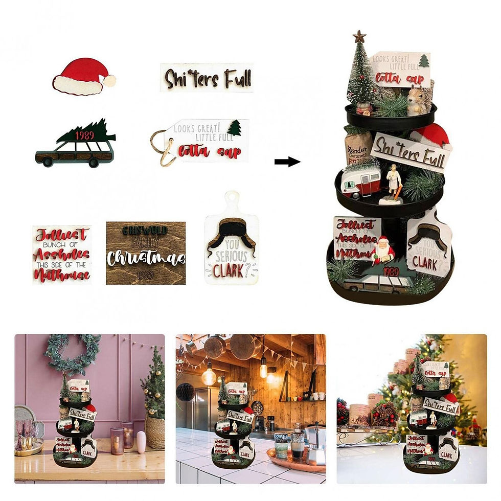 Thumbnail: Farmhouse Decor for Tiered Tray Centerpiece Designs Farmhouse Tiered Tray