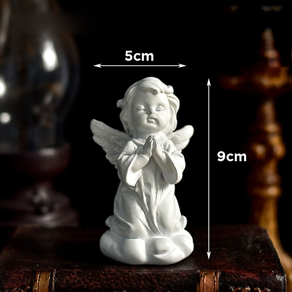 ภาพขนาดย่อ: Resin Angel Fairy Sculpture Creative White Resin Statue Ornaments Living Room B