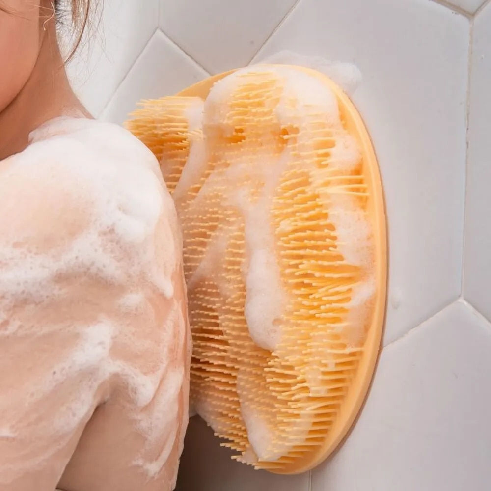 Exfoliating Shower Massage Scraper Bathroom Non-slip Bath Mat Back Massage Brus