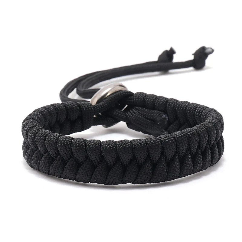Miniatyrbild: Outdoor Sporty Parachute Cord Survival Bracelet for Men Women Handmade Rope Bra