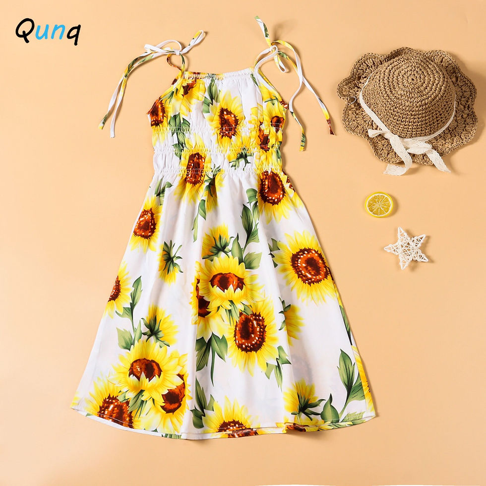 Μικρογραφία: Qunq Summer New Parent-Child Wear Lovely Flower Print Resort Beach Sweet