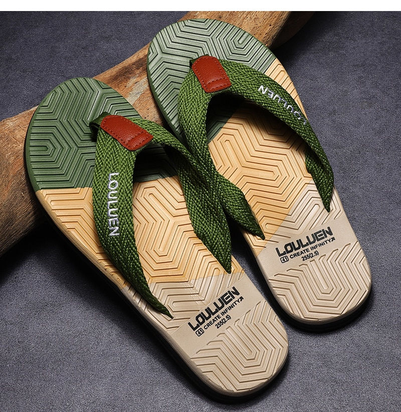 Thumbnail: High Quality Brand Men Flip Flops Summer Beach Flip Flops Men Fashion Breathabl