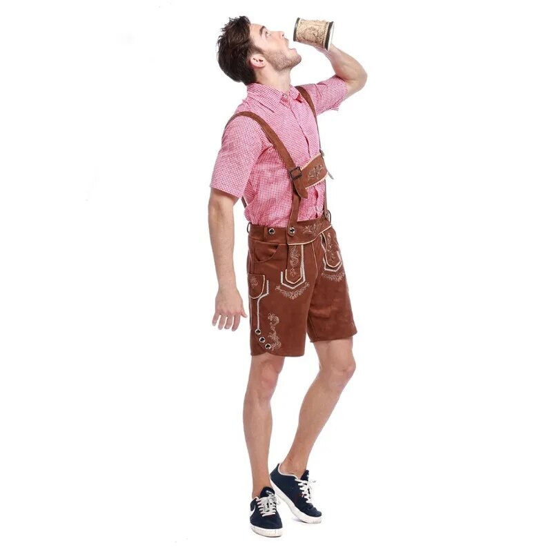 Thumbnail: Two-color shirt suspenders European and American adult men's German Oktoberfest