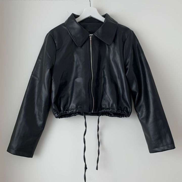 Minijatura: Women's Cool Autumn New Motorcycle Leather Jacket