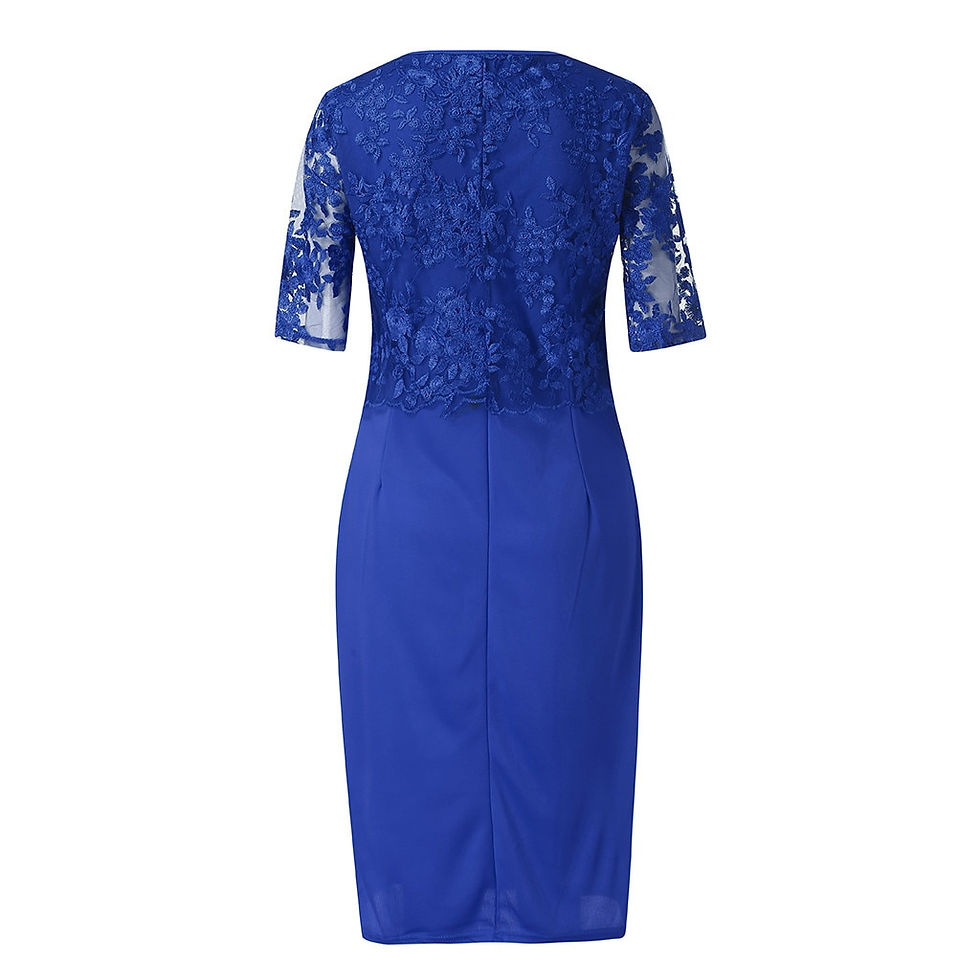 Thumbnail: 2021 Plus Size Women Summer Dress Womens Cocktail Evening Party Dresses Lace Sh