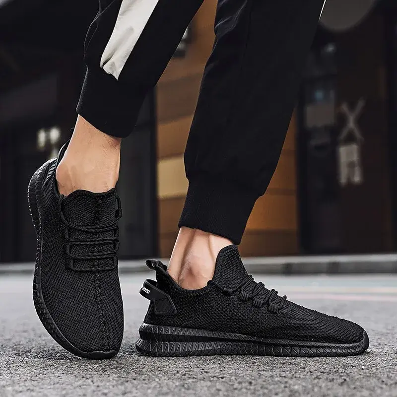 Μικρογραφία: Breathable Mesh Men Shoes Trendy Lightweight Walking Flats Plus Size Male Tenni