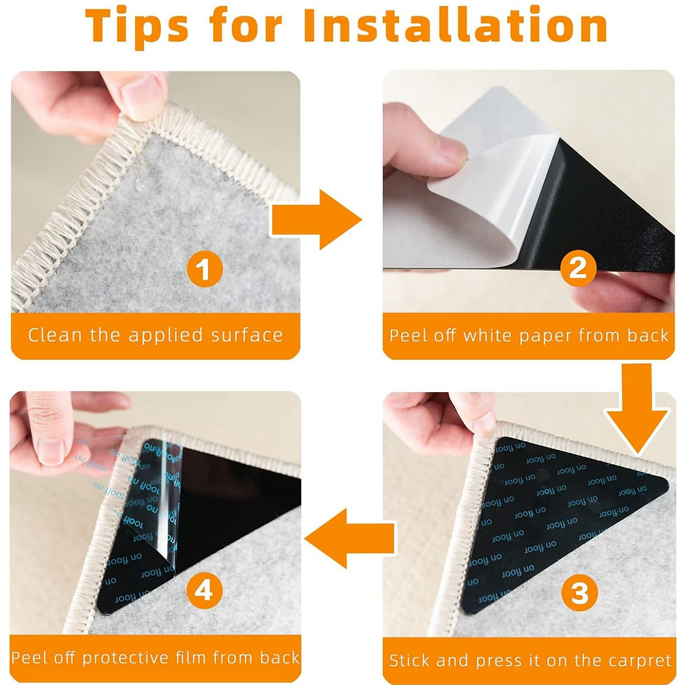 Миниатюра: 8Pcs Rug Grippers, Non Slip Rug Pads, Reusable and Washable Rug Gripper for Are