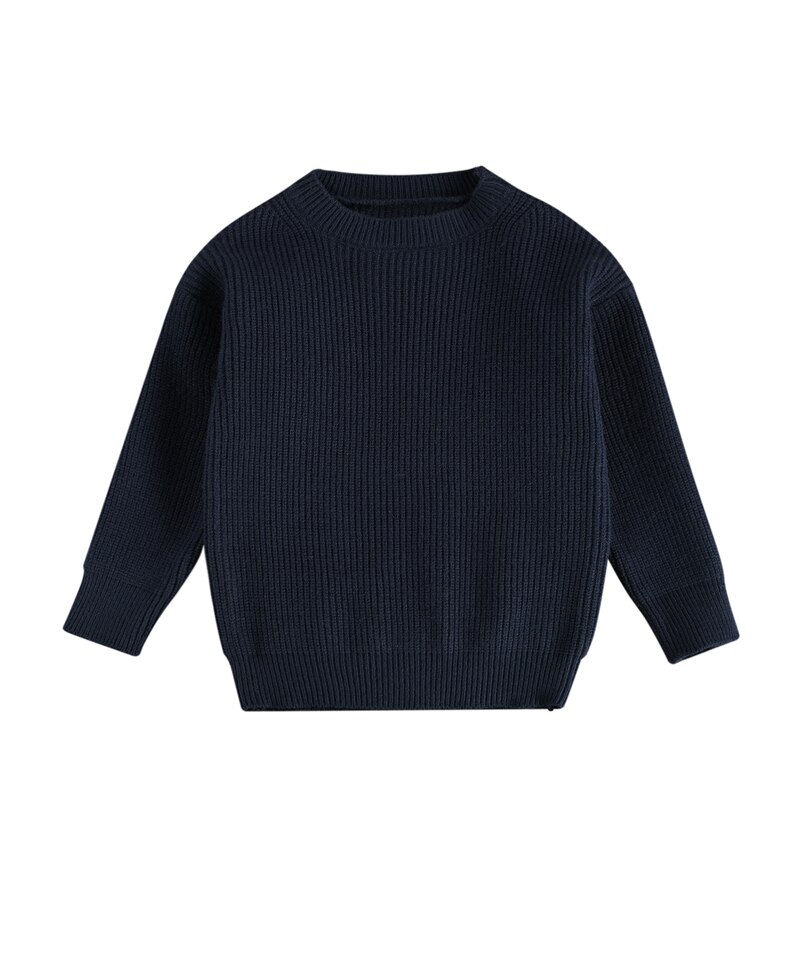 Thumbnail: lioraitiin 0-6Years Toddler Baby Girl Autumn Winter Sweaters Long Sleeve Solid
