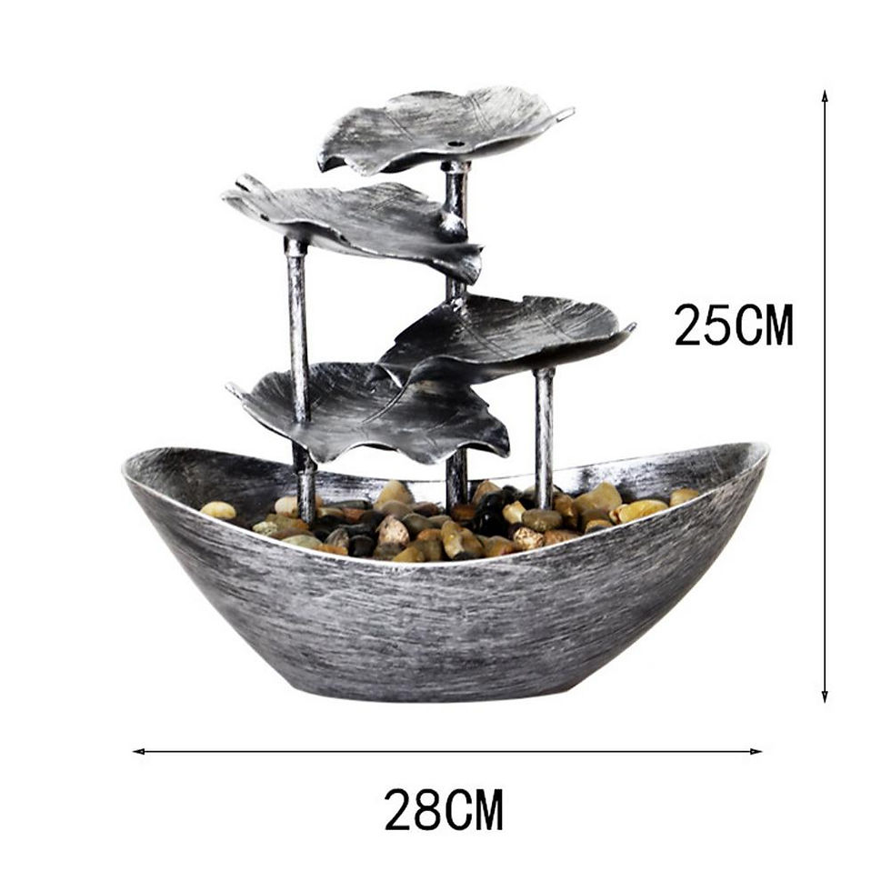 Thumbnail: USB Desktop Fountain LED Decoration Lotus Leaf Sailing Water Fountain Decor Liv