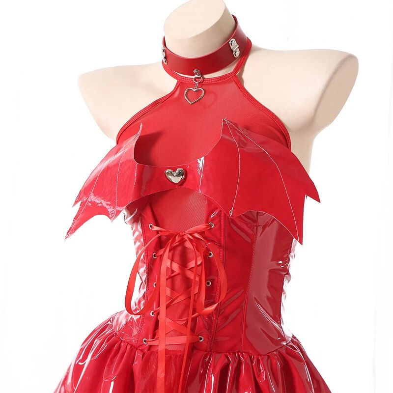 Μικρογραφία: AniLV Halloween Carnival Night Vampire Red Leather Demon Uniform Costumes Women