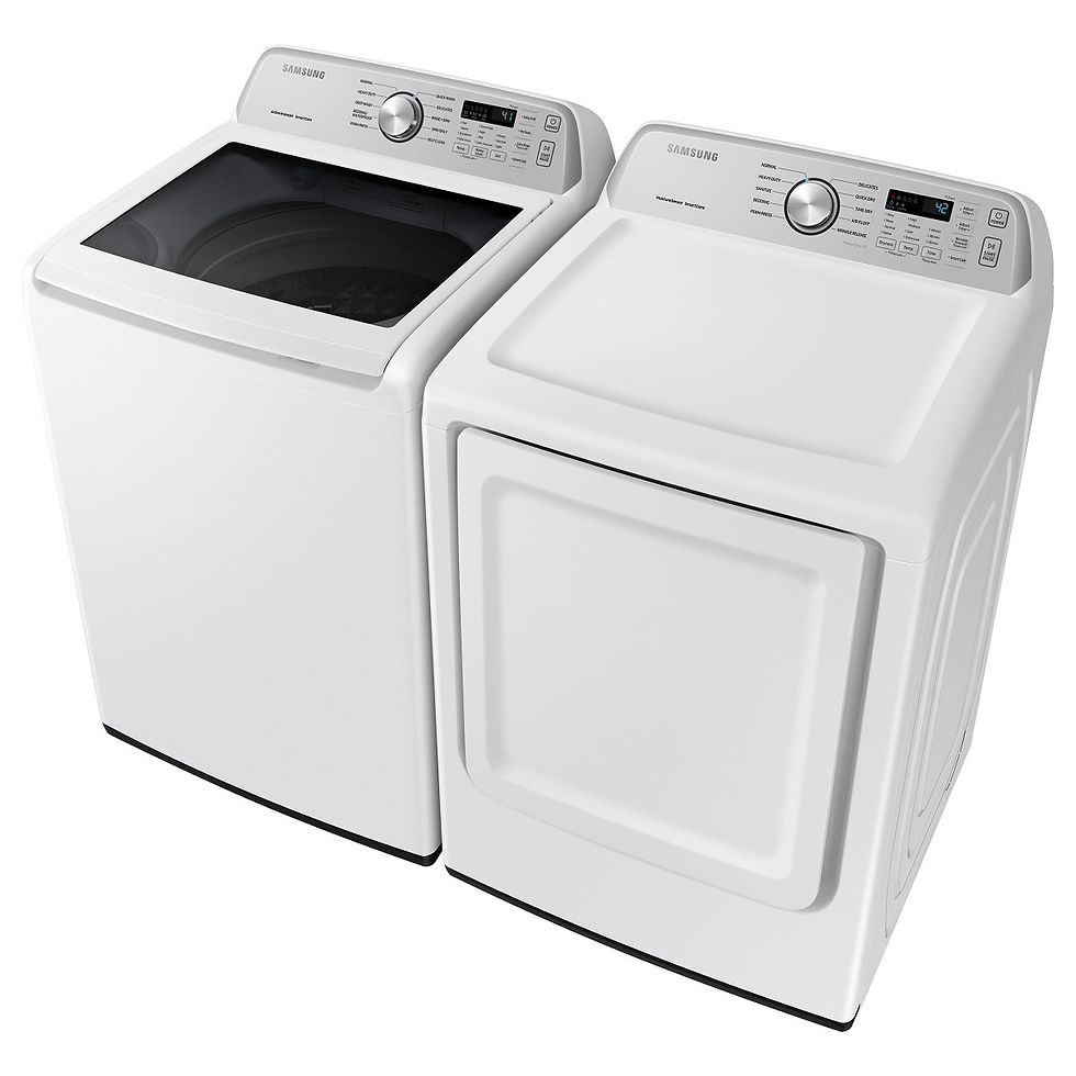 Thumbnail: Samsung 4.5 cu. ft. Top-Load Washer with Active WaterJet and 7.4 cu. ft. ELECTR