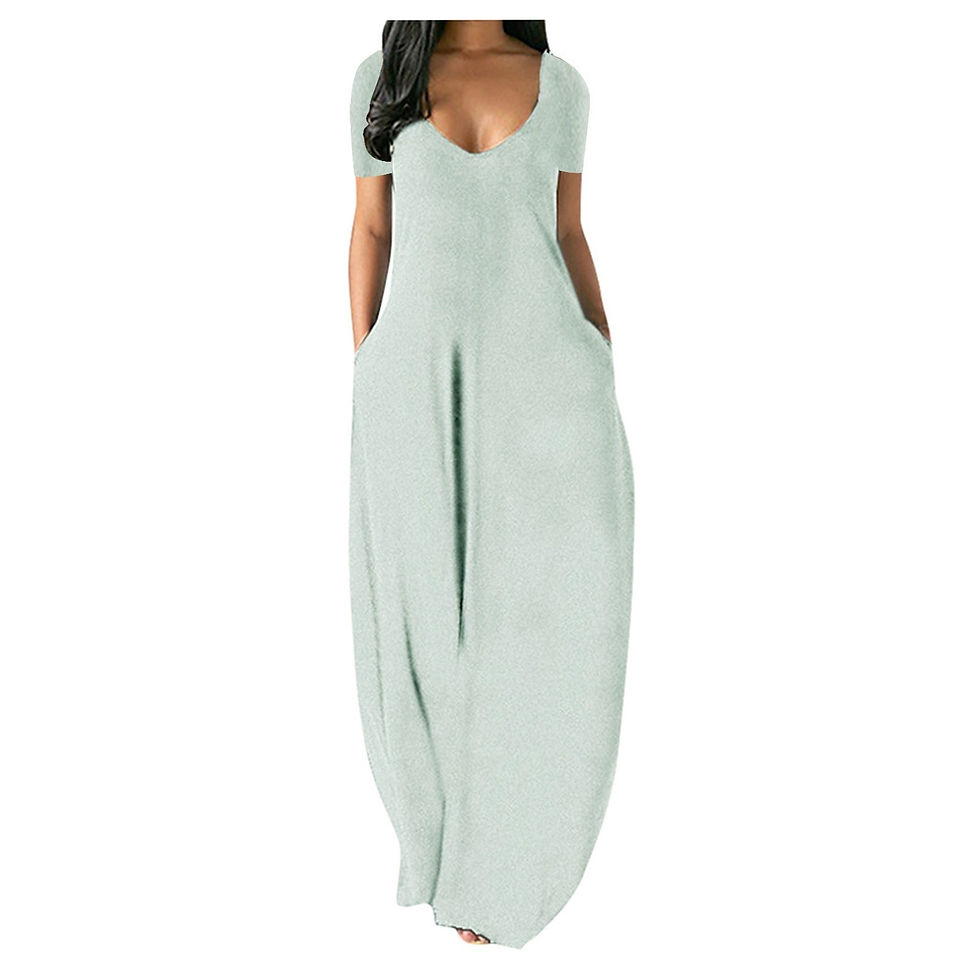 Thumbnail: Sexy Women Dress Summer Solid Casual Short Sleeve Maxi Dress For Women