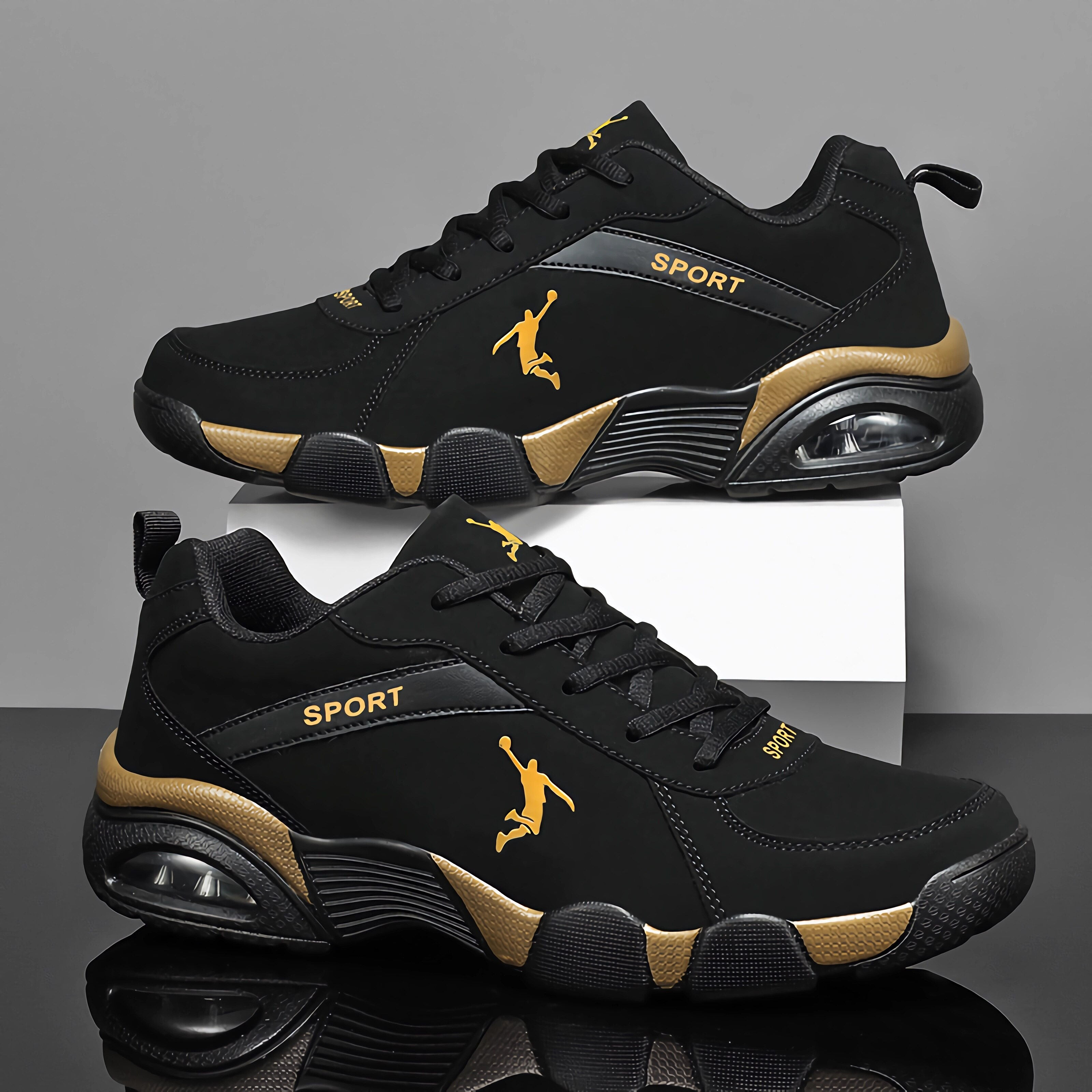 Autumn and Winter Men's Large Sports Shoes Non Slip Casual Lightweight Basketba