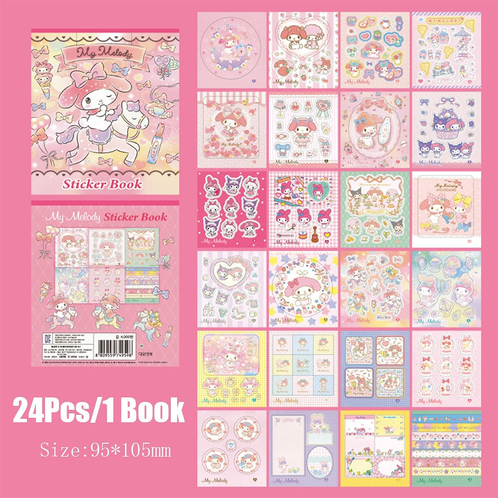 Thumbnail: New Sanrio Hello Kitty Sticker Book Melody Cinnamoroll Goo Card Cartoon Cute St