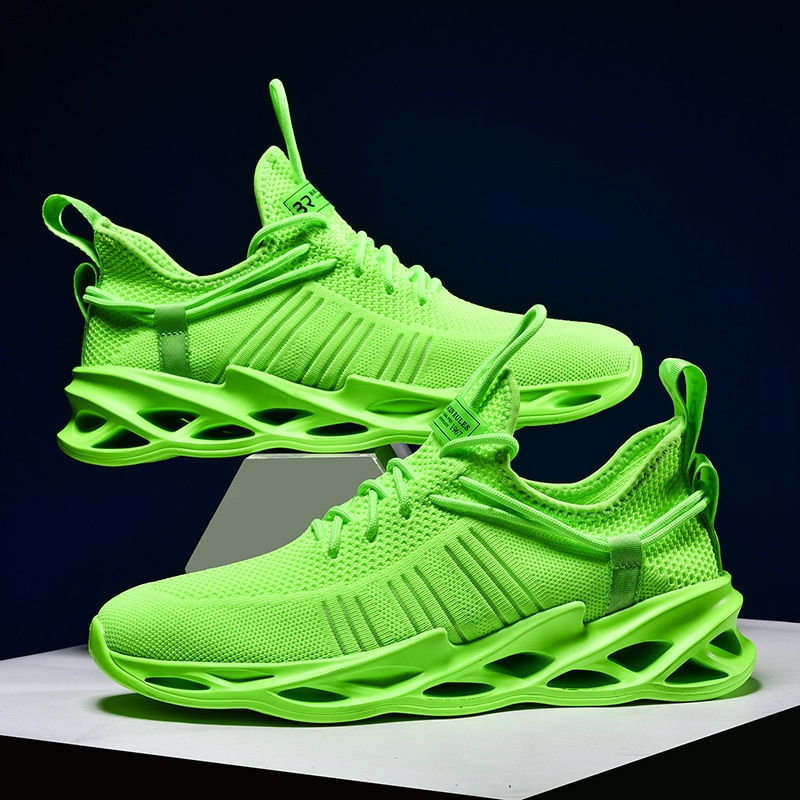 Thumbnail: Sneakers Men Mesh Breathable Running Sport Shoes Unisex Light Soft Thick Sole H