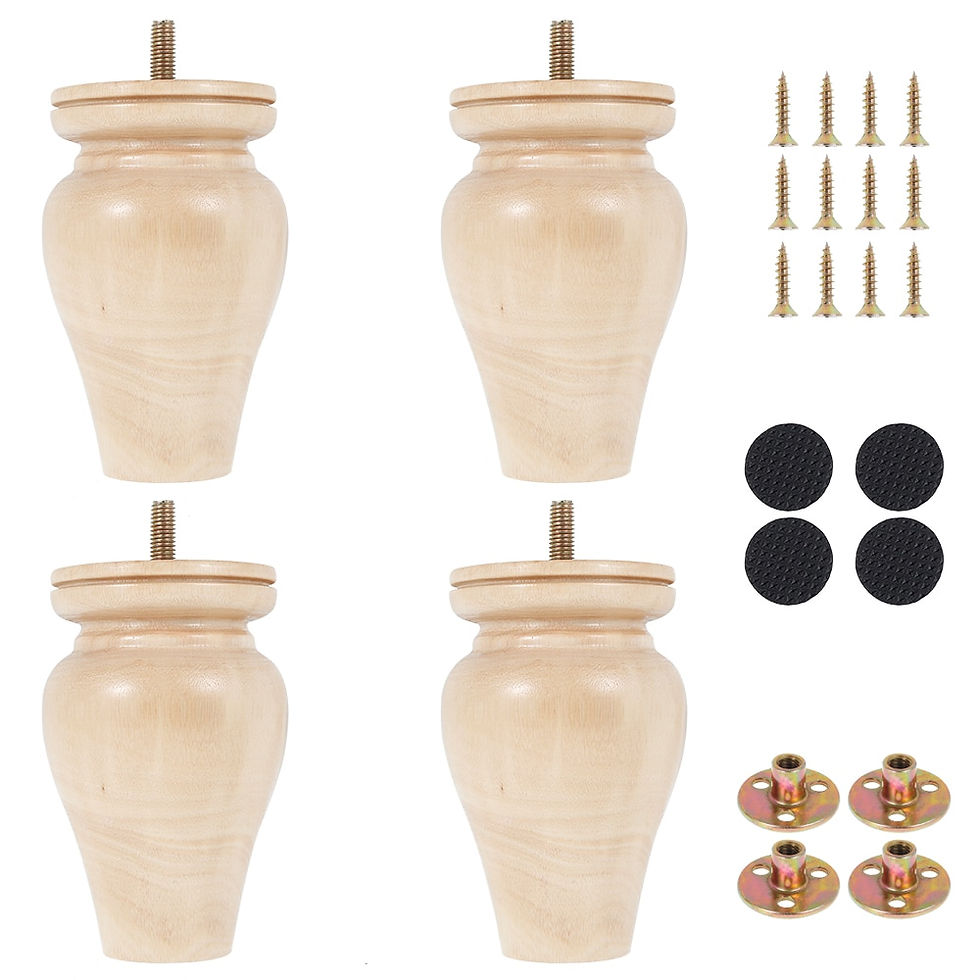 Thumbnail: 4Pcs/Set Solid Wooden Furniture Replacement Legs Gourd-shaped Sofa Legs Couch A