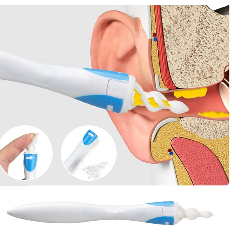 Thumbnail: Ear Cleaner With Soft Silicone Ear Wax Remover Tool 16 Replacement Tips Spiral