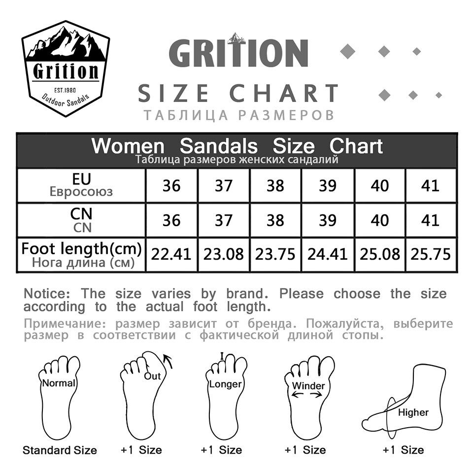 Thumbnail: GRITION Women Sandals Breathable Fashion Outdoor Non-Slip Flat Casual