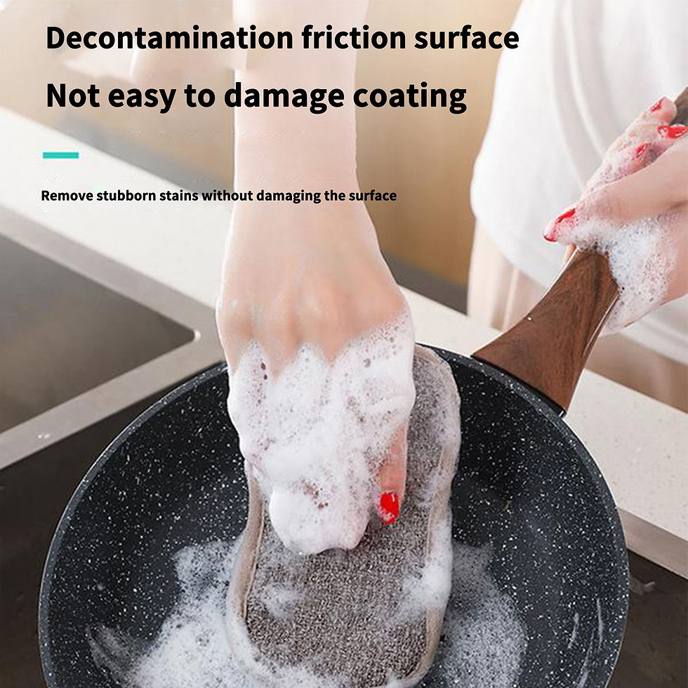 Sličica: Reusable Double-Sided Scrub Dish Washable Sponge Microfiber Scouring Sponge Kit