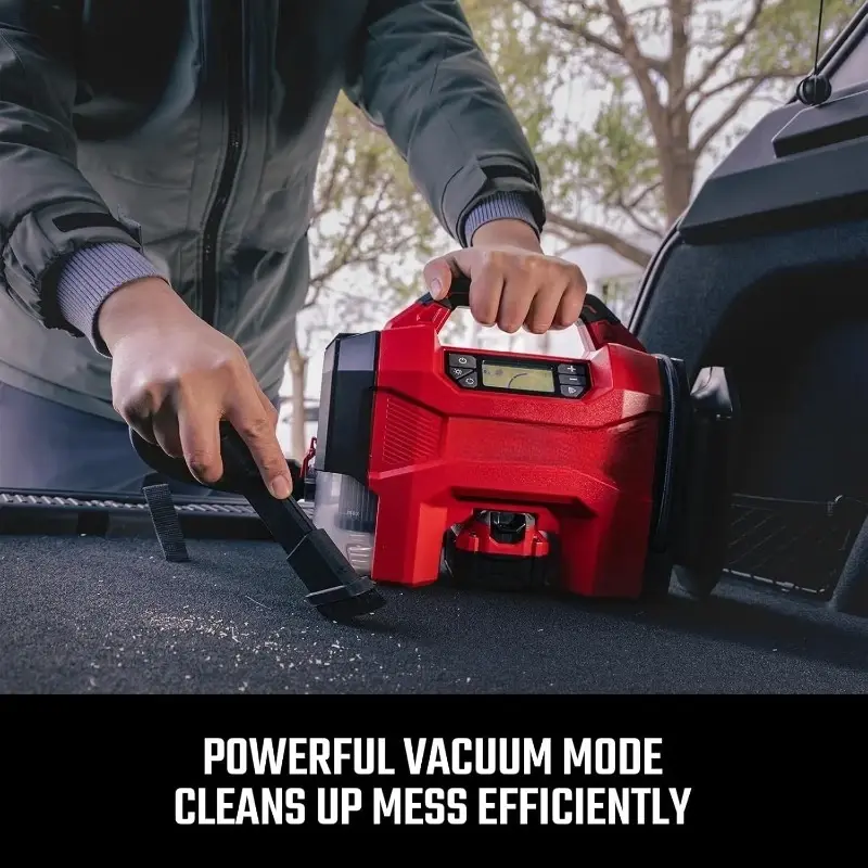 Thumbnail: 3-in-1 Tire Inflator, 160PSI Portable Air Compressor/Car Vacuum/Dust Blower, 20