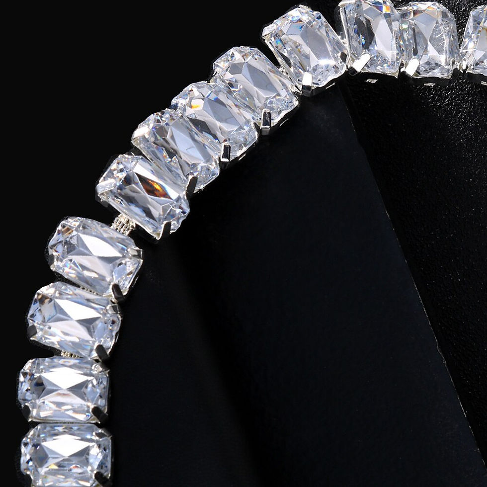 Thumbnail: Stonefans Exaggerated Crystal Collar Chain Choker Necklace for Women