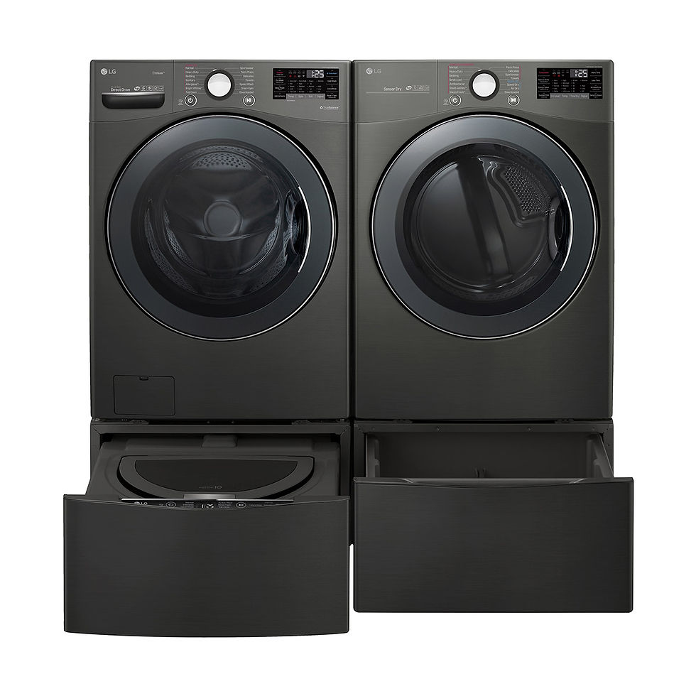 Thumbnail: LG 4.5 cu. ft. Front Load Washer with TurboWash 360 Technology and 7.4 cu. ft.