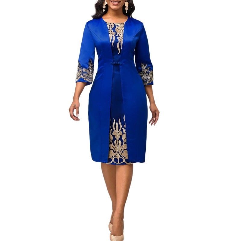 Miniatura: Plus Size Dress Women Elegant Luxury Designer Evening Dress Curvy Bodycon Dress
