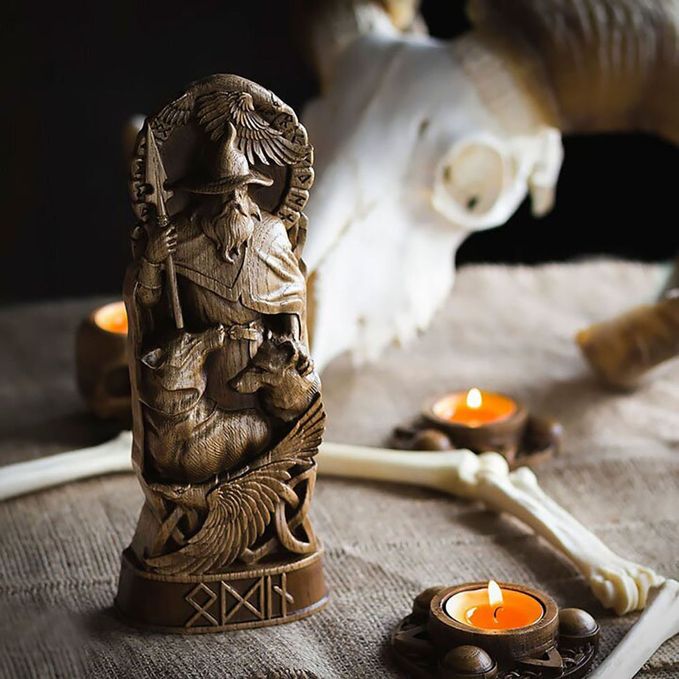 Miniatura: Resin Statue Nordic Gods Odin Sol Loki Freya Legend Viking God Carving Asa Prot