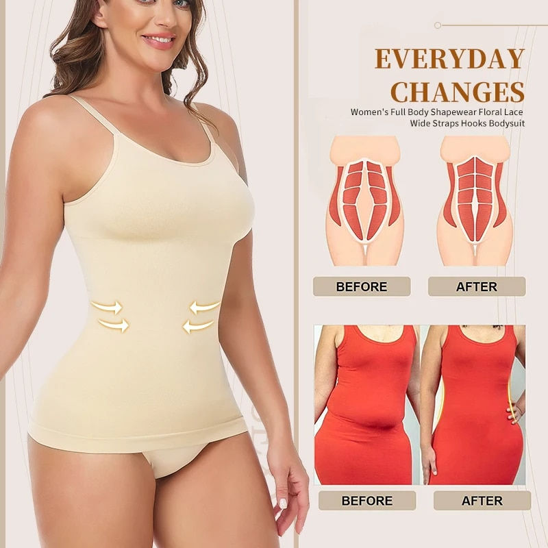 Thumbnail: Plus Size Bodysuit Plump Woman Tummy Control Shapewear Bottoming Shirt Tops Ove