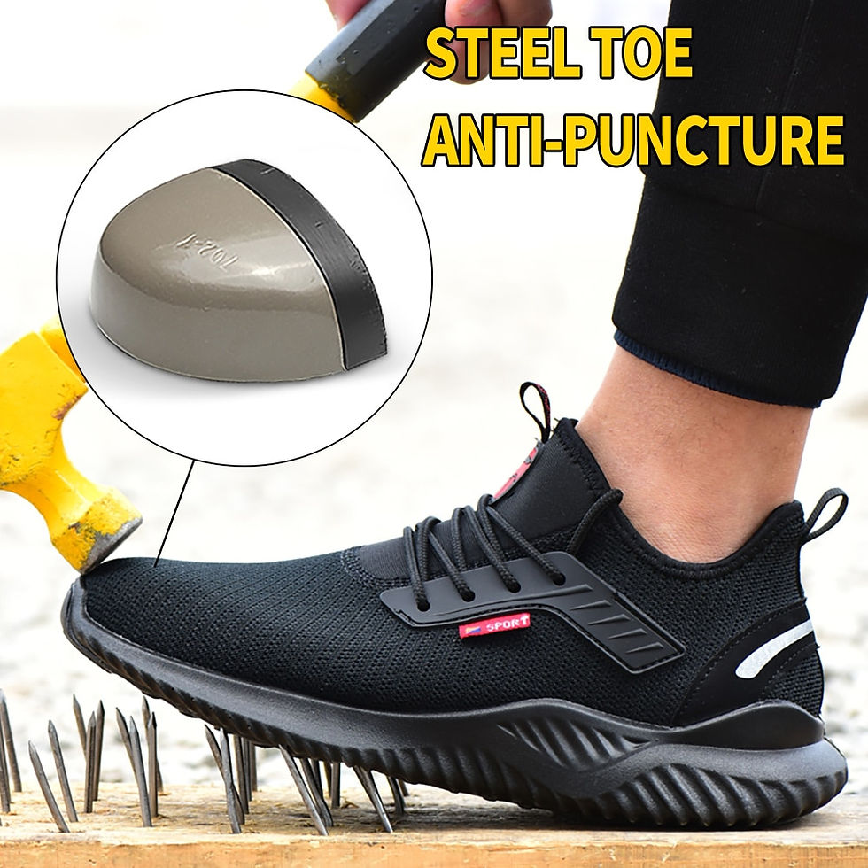 Thumbnail: Work Sneakers Steel Toe Shoes Men Safety Shoes Puncture-Proof Work Shoes Boots