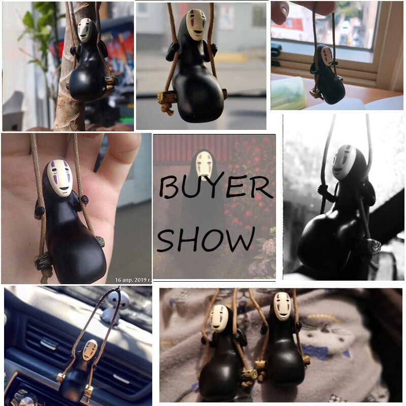 Thumbnail: Spirited Away No Face Man Figures Toys Keychain MiyazakiHayao Swing No Face Man