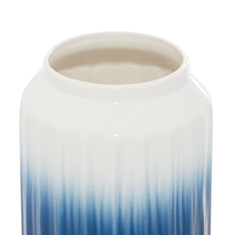 Thumbnail: 11", 9"H Handmade Ombre Blue Ceramic Vase, Set of 2 for Plants Table Decoration