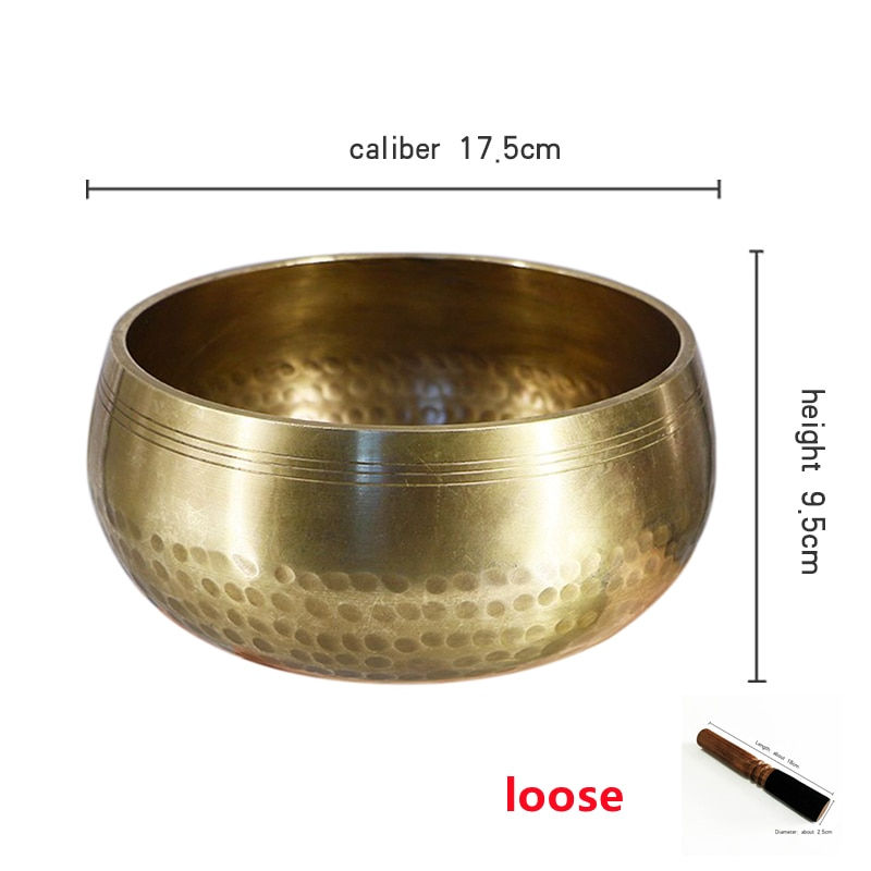 Miniatura: Nepal handmade Buddha sound bowl Yoga Meditation Chanting Bowl Brass Chime Hand