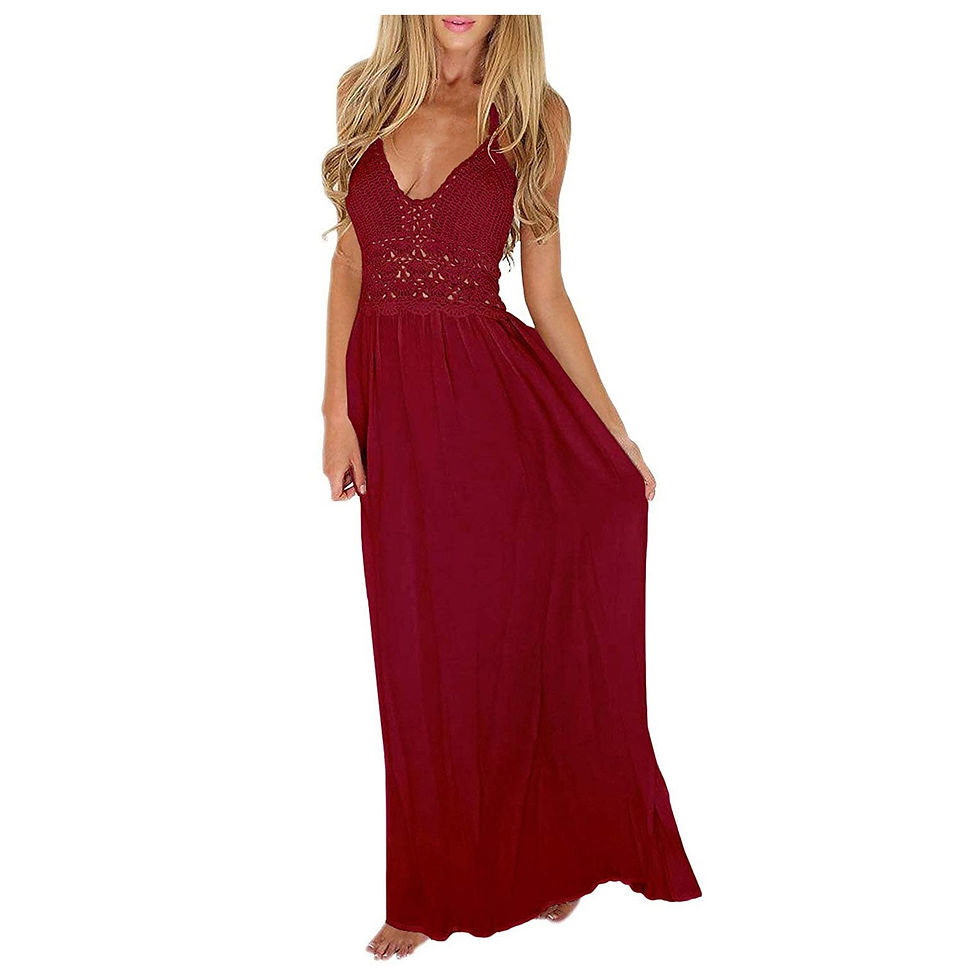 Miniaturbild: Sleeveless Backless Bohemian Maxi Dresses Women 2023 Summer Loose Elegant Cute