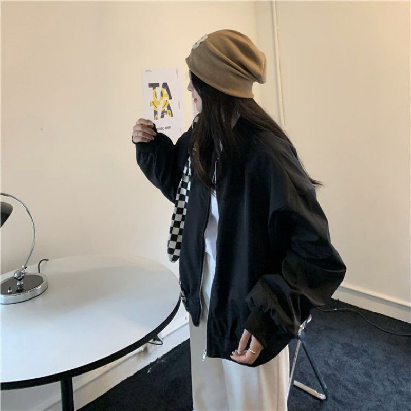Thumbnail: Baseball Jacket Retro Loose Casual All-match Pilot