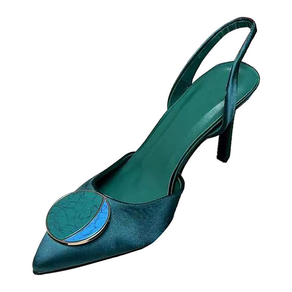 Thumbnail: Elegant Woman Heeled Shoes Spring Products Thin Heel Round Buckle Elastic Belt