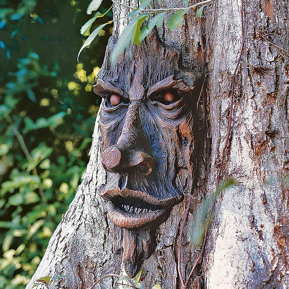 Miniatura: Greenman Tree Sculpture Resin Facial Features Decoration Garden Decor Creative