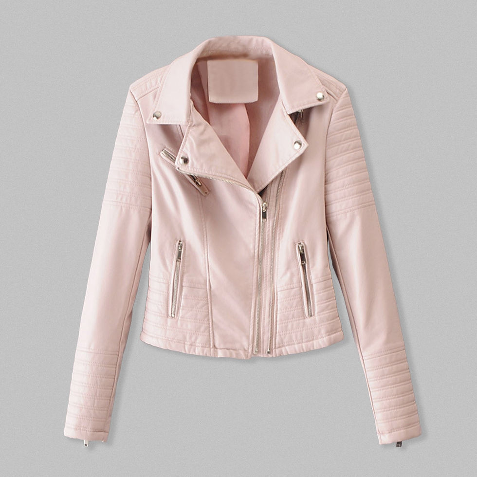 Thumbnail: Women Vintage Loose Pu Faux Leather Cropped Jacket Streetwear Female Zipper Ret