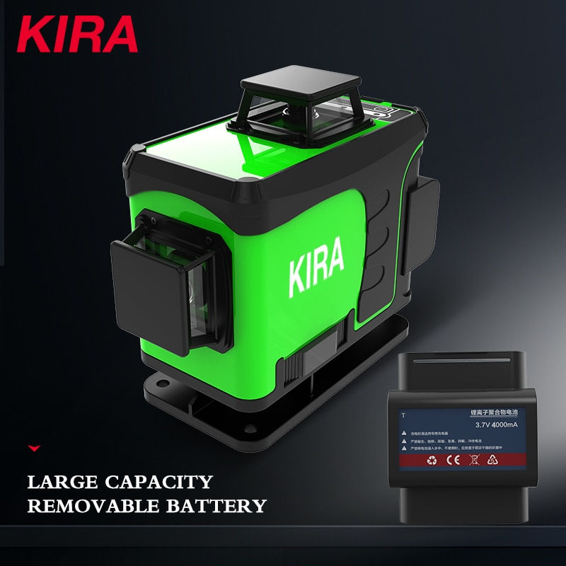 Thumbnail: KIRA 16 Lines 4D Laser Level green line Self-Leveling 360 Horizontal And Vertic