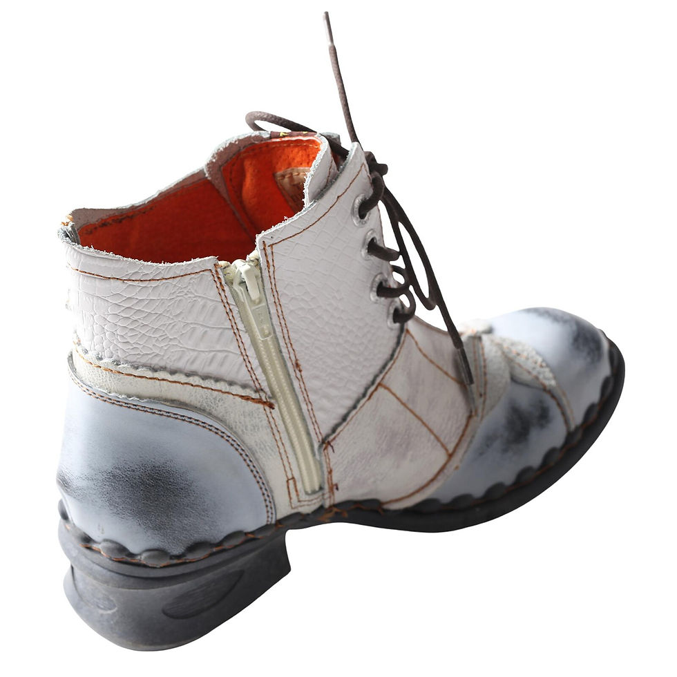 Miniatură: TMA EYES Brand Washed Leather Oxford Women's Boots Mother Shoes