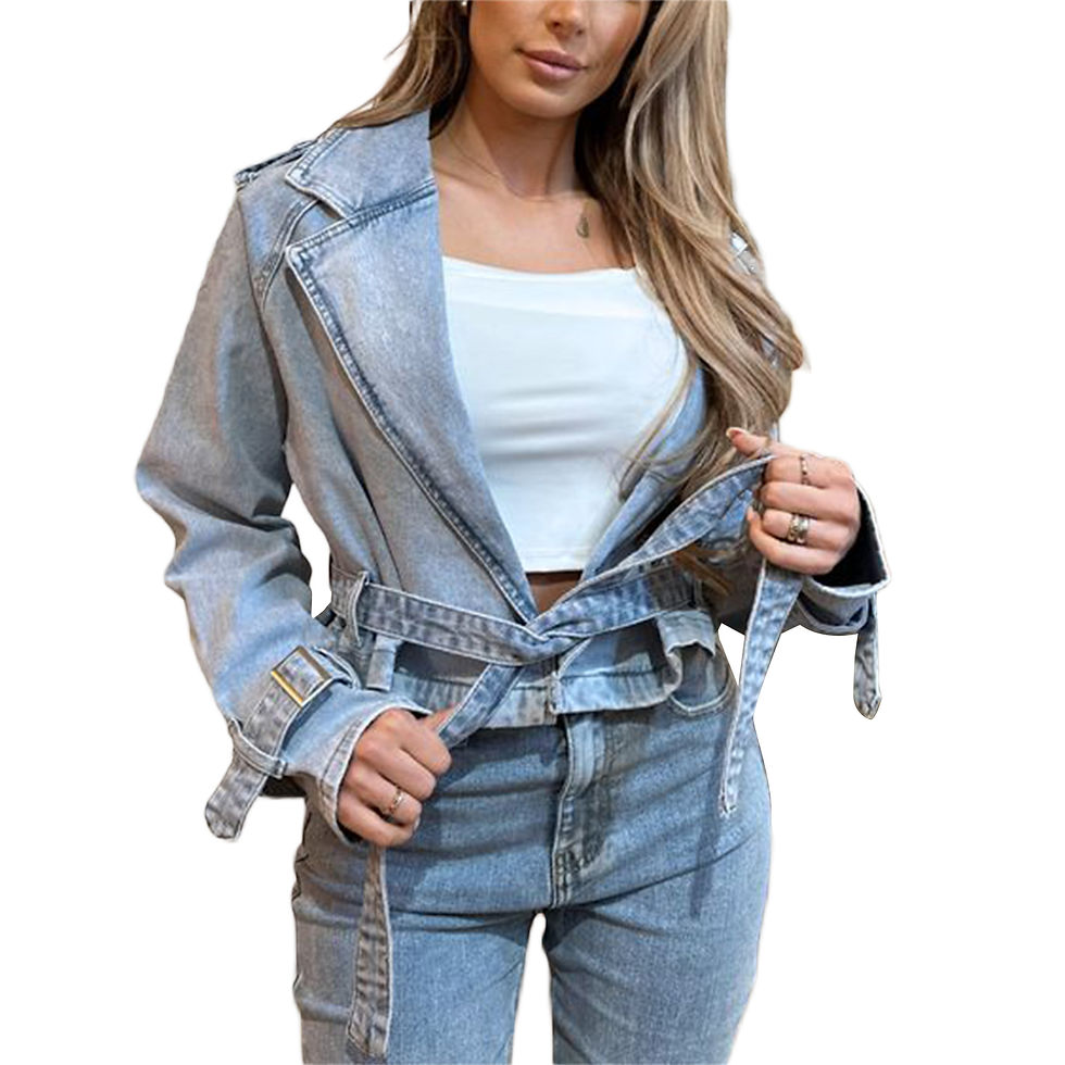Miniatura: Stylish Women s Denim Jacket for Autumn Fashionistas with a Flawless Fall Look