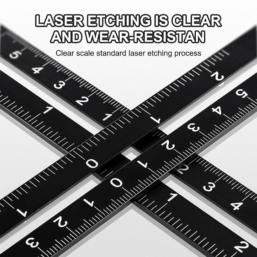 Thumbnail: Aluminum Alloy Multi Angle Ruler Finder Measure Ruler with 2 Drill Tile Hole Lo