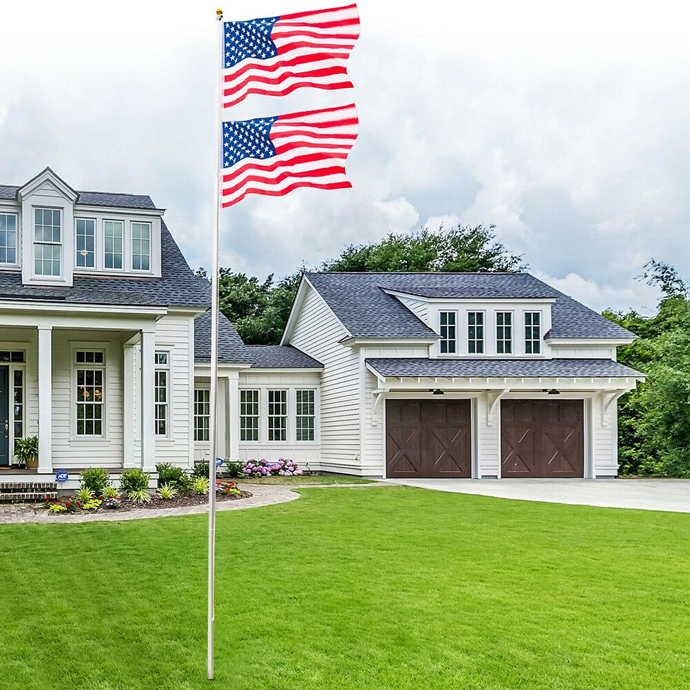 Thumbnail: 20/25Ft Height Solemn Outdoor Decoration Sectional Halyard Pole US America