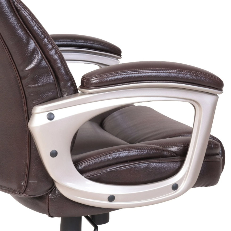 Thumbnail: Serta Heavy-Duty Bonded Leather Commercial Office Chair with Memory Foam, 350 L