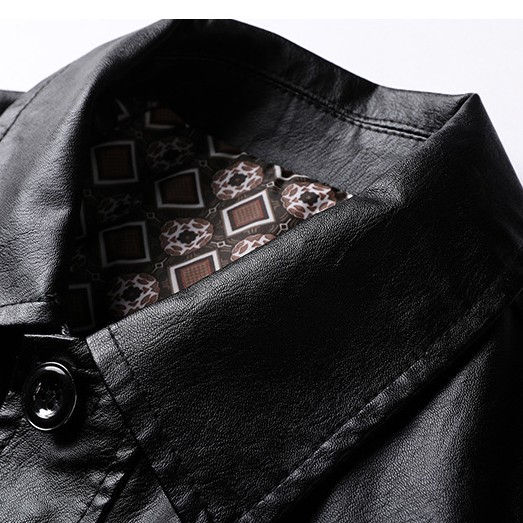 Thumbnail: Autumn New Young And Middle-aged Leather Jacket