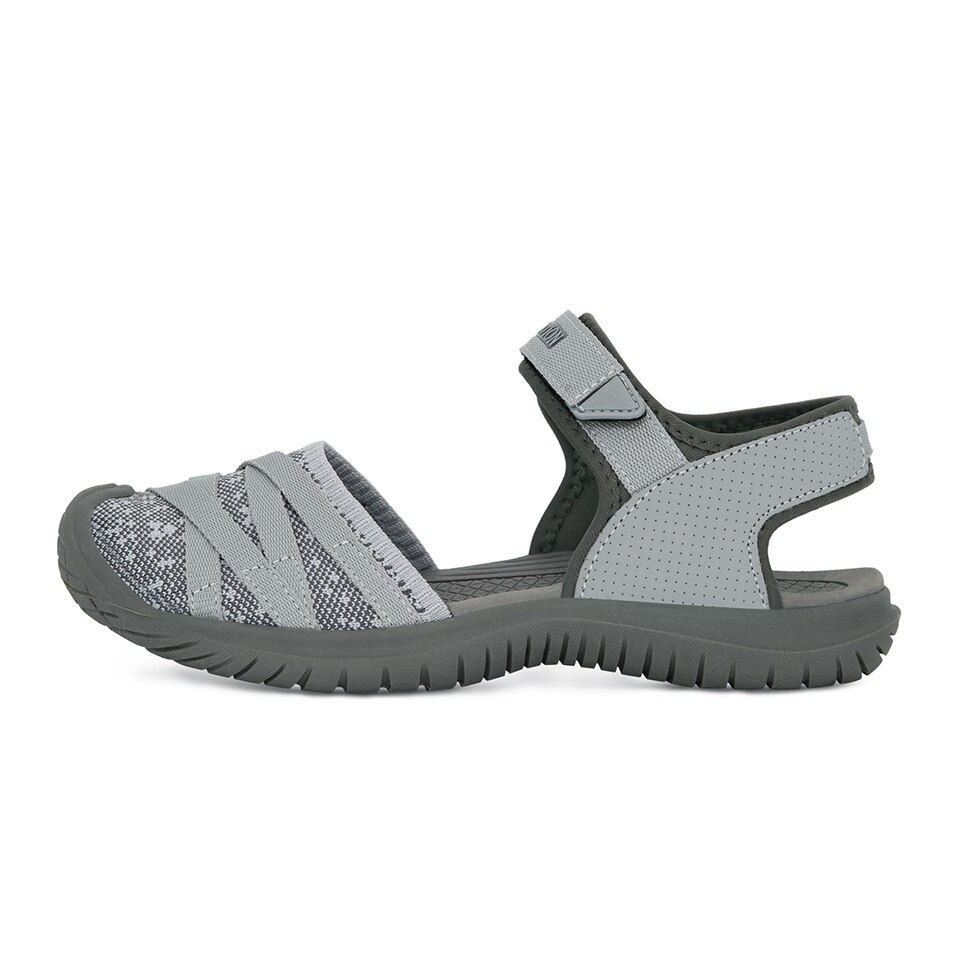 GRITION Women Sandals Casual Outdoor Shoes Closed Toe Flat Heels Elastic