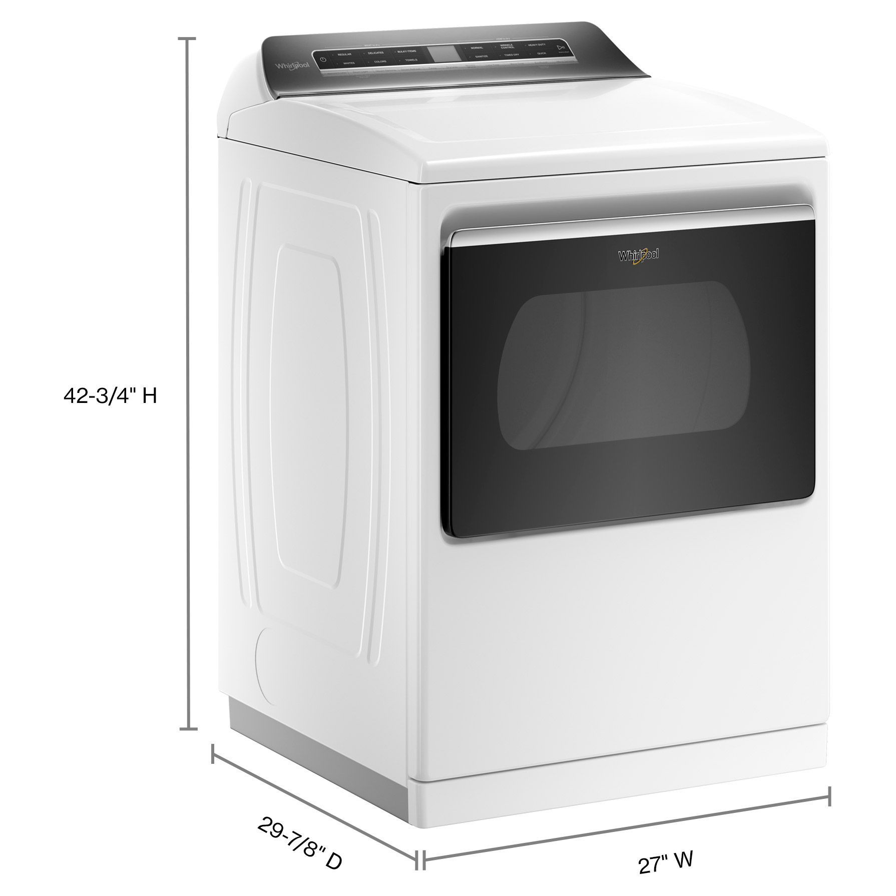Whirlpool 7.4 cu. ft. Smart ELECTRIC Dryer with Advanced Moisture Sensing