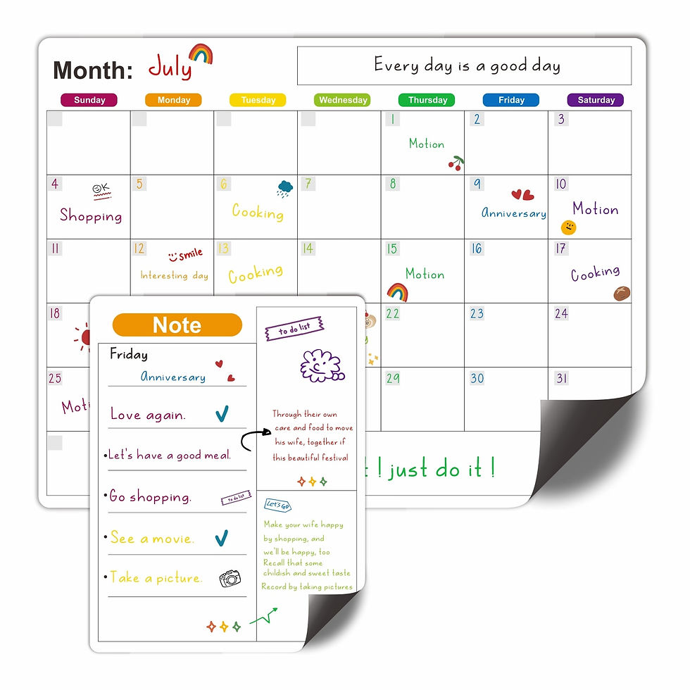 Thumbnail: Magnetic Calendar For Fridge Monthly Weekly Planner Calendar Table Dry Erase Wh